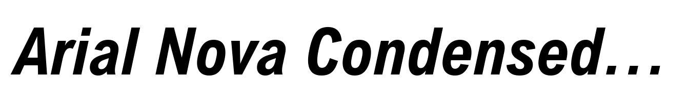 Arial Nova Condensed Bold Italic